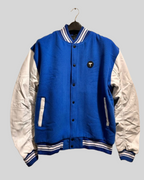 Royal Blue & White Varsity Bomber Jacket