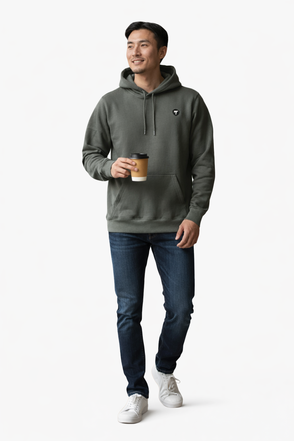 Charcoal Essential Regular Fit Hoodie