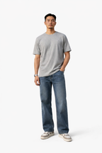 Grey Crew Neck Cotton T-Shirt