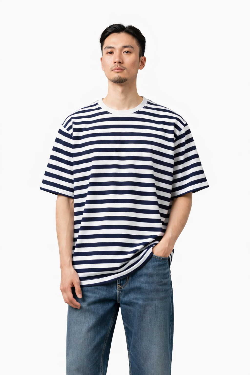Blue & White Striped T-Shirt