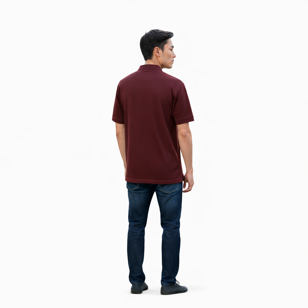 Maroon Comfort Polo T-Shirt