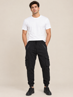 Men’s Black Cotton Cargo Pants