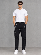 Men’s Black Denim Cargo Pants