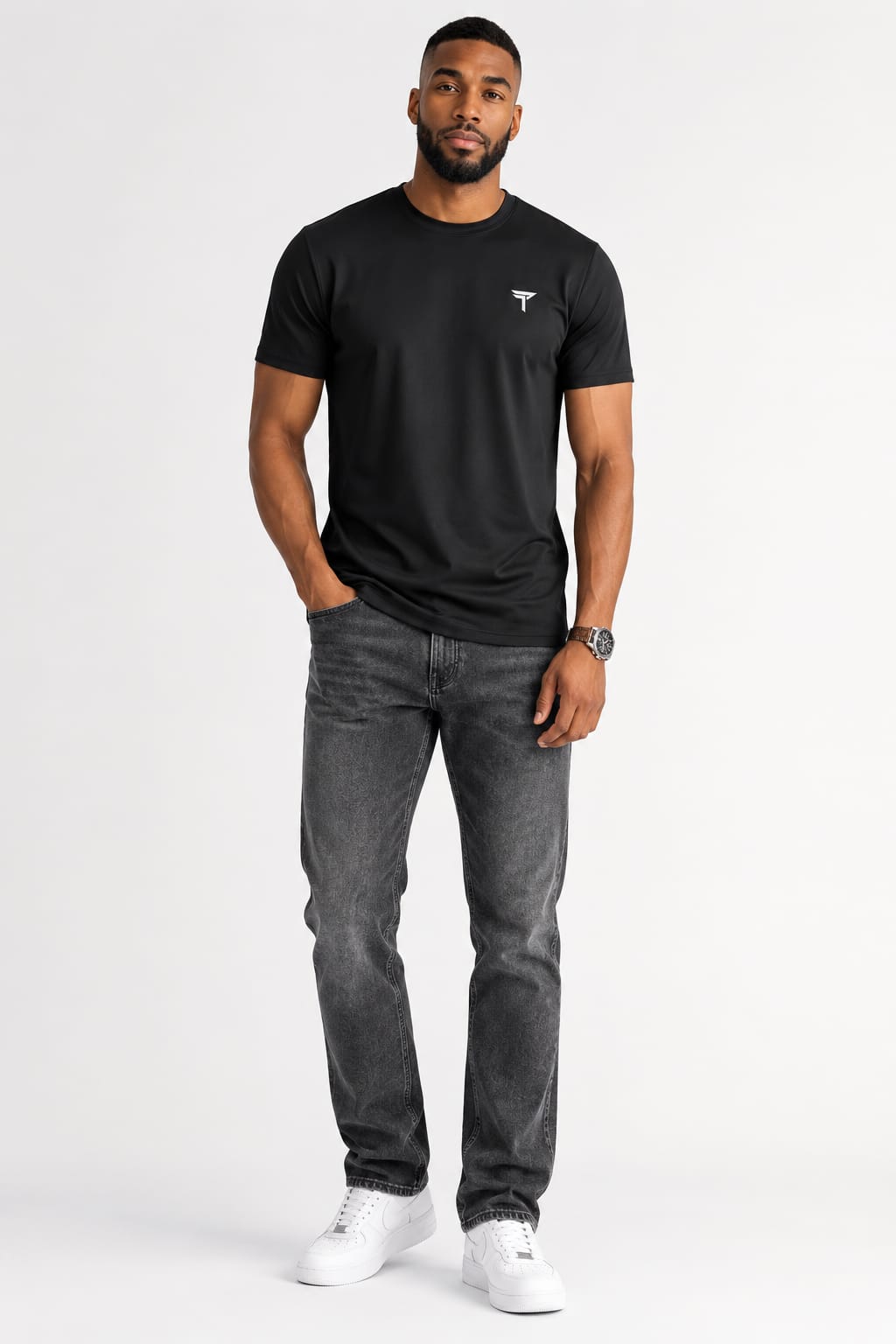 Black Crew Neck T-Shirt